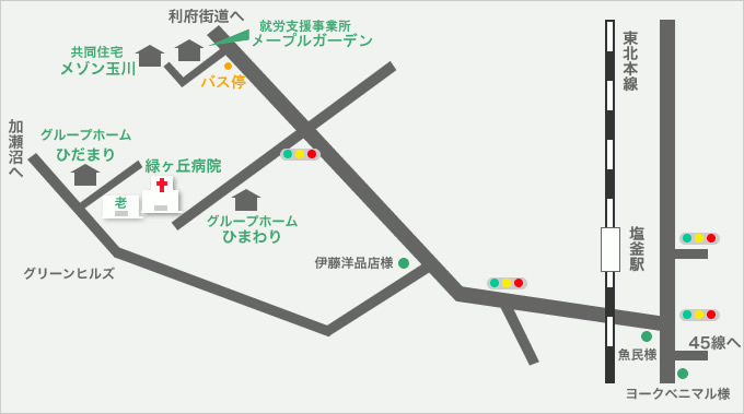 メゾン玉川地図